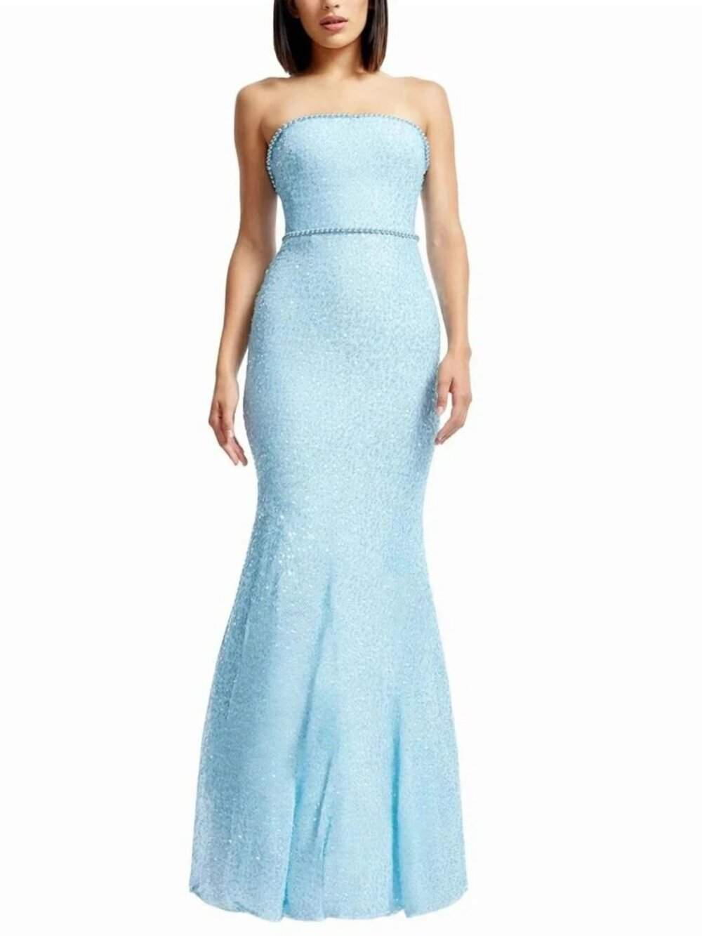Dress The Population Sky Blue Arielle Sequin Mermaid Gown